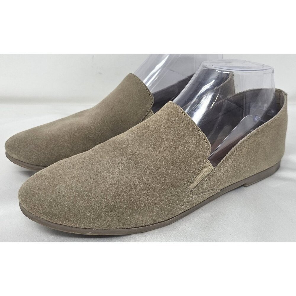 Lucky Brand Beige/Tan Suede Loafer Flats Slip On Shoes Womens Size 9 - Picture 1 of 11